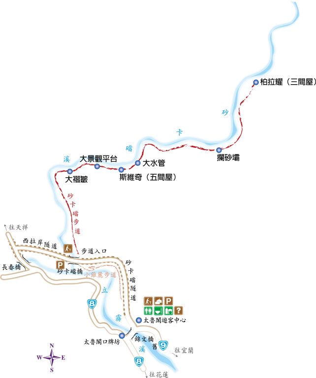 砂卡礑步道地圖